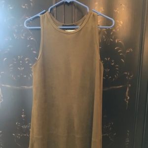 NWT Karen Kane Olive Suede Swing Dress